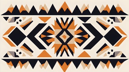 Fototapeta premium Indigenous patterns, earthy color schemes, detailed symmetrical designs, cultural vibrancy
