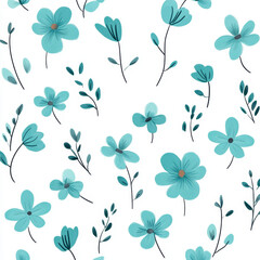 Seamless, Floral pattern, Hand-drawn flowers, Pastel colors, Minimalist design, Cute flowers, Soft colors, Simple drawing, White background, Negative space, Decorative design, Vector pattern