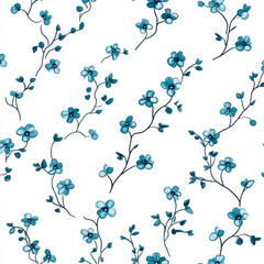 Seamless, Floral pattern, Hand-drawn flowers, Pastel colors, Minimalist design, Cute flowers, Soft colors, Simple drawing, White background, Negative space, Decorative design, Vector pattern