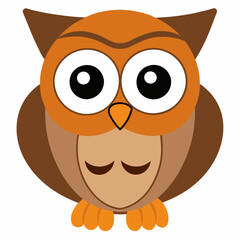 Owl Vector Icon Logo Cartoon Illustrations