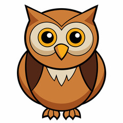 Owl Vector Icon Logo Cartoon Illustrations