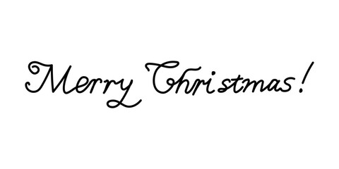 Handwritten Merry Christmas greeting on a plain background celebrating the holiday season