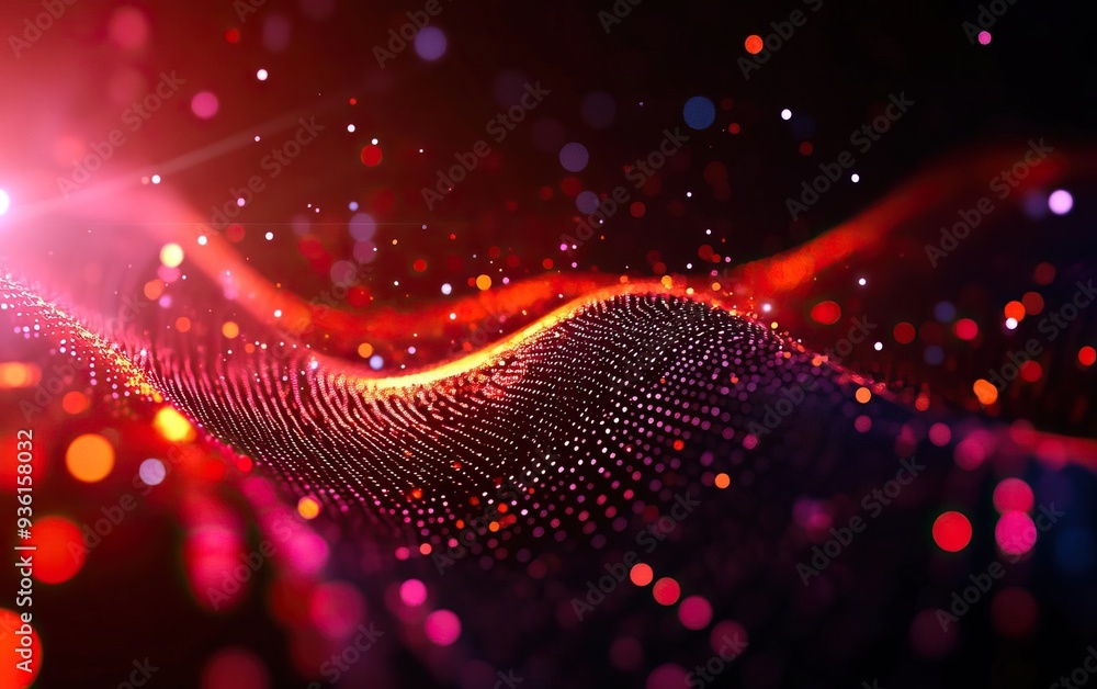 Aufkleber abstract waves of light and color create a vibrant and dynamic background, perfect for technology or