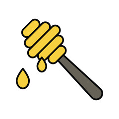 bee keeping lineal color icon vector stock illustration