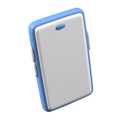 Realistic smartphone in tilted position. Vector mockup of personal gadget screen