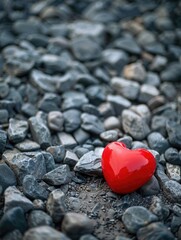 Fototapeta premium Heart on Rocks