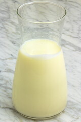 Fresh nutritious milk jar.
