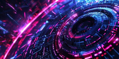 Obraz premium Abstract Futuristic Technology Background