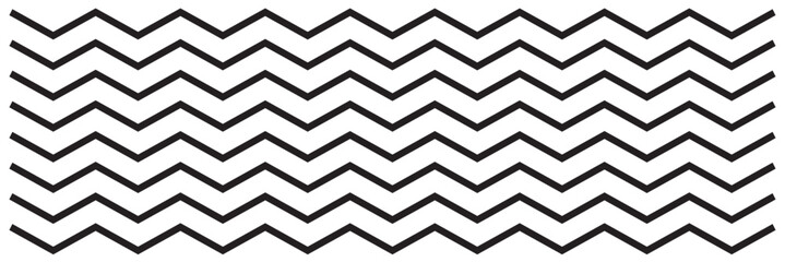 Regular black and white zigzag chevron pattern, seamless zig zag line texture abstract geometry background