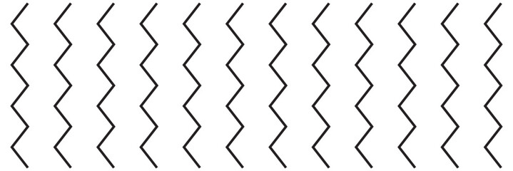 Regular black and white zigzag chevron pattern, seamless zig zag line texture abstract geometry background