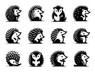Obraz premium Hedgehog Illustration Set