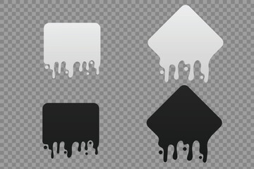 collection of melting stickers in vector