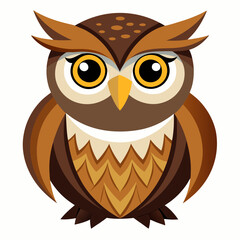 Owl Vector Icon Logo Cartoon Illustrations