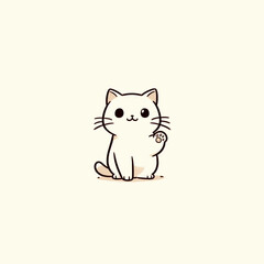 Fototapeta premium A cat extending one paw to greet.