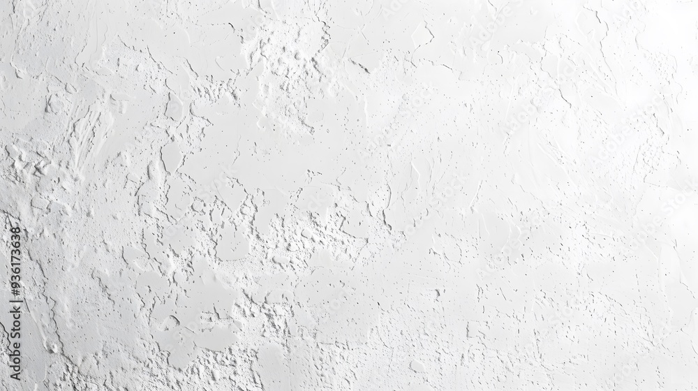 Poster white textured wall with rough surface and uneven patterns
