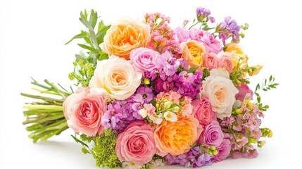 Beautiful Bouquet of Colorful Roses