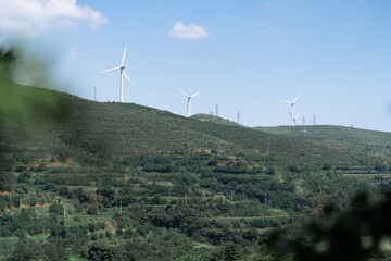wind turbine on the hill