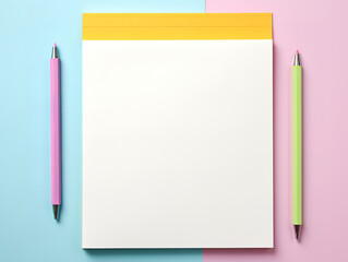Eyecatching Notebook with bookmarks in flat design