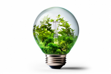 green energy photo isolated on transparent background, png file