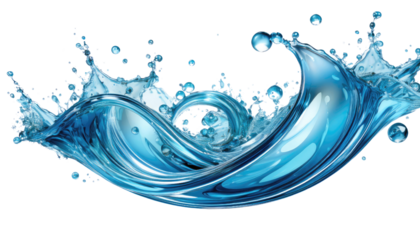 A stunning splash of blue water showcasing the beauty and fluidity of nature's element, perfect for creative projects.