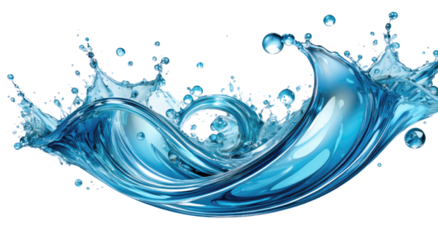 A stunning splash of blue water showcasing the beauty and fluidity of nature's element, perfect for creative projects.