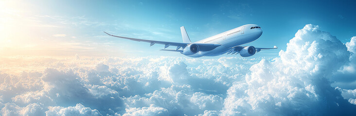 旅客機・飛行機・青空