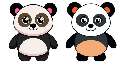 giant panda vector