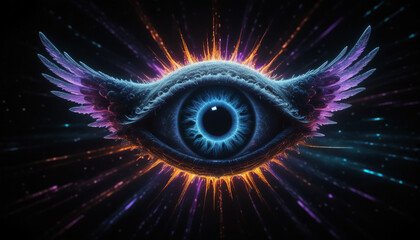 Magic Eye on a Dark Background