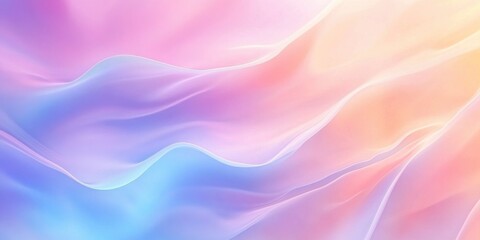 Fototapeta premium Wavy soft gradient pastel background in glassmorphism style