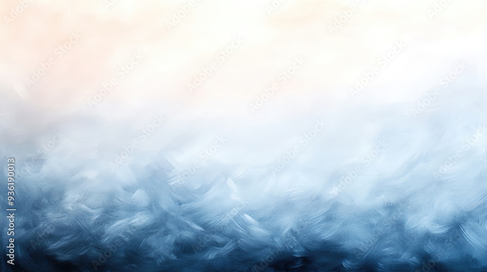 Poster a soothing abstract background featuring soft gradients of blue and white, perfect for use in design