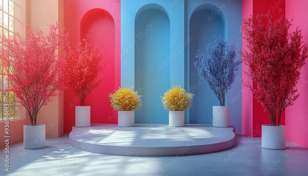 Wall mural e-commerce platform interface background with a sleek and user-friendly aesthetic