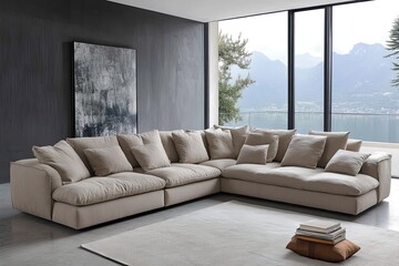 Modular sectional sofa with chaise lounge Modern design