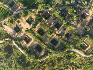 Fototapeta premium view of shanzhou silo-cave in sanmenxia,henan