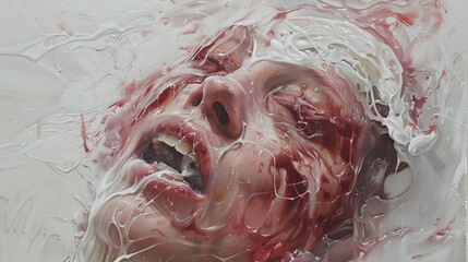 The Agony of Being: A Surrealist Painting of Inner Turmoil
