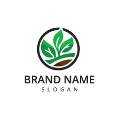 Farm, Nature, Eco friendly business logo leaves, plant, icons