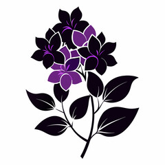 Lilac Black silhouette