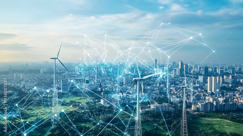 Poster 50. a large-scale energy grid with interconnected renewable energy sources and smart grid technology