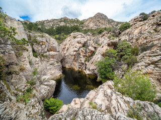 Pool of Pistrisconi river in Monte Nieddu, Sardinia island