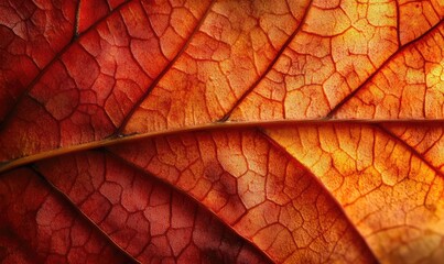 Obraz premium Fallen autumn leave closeup, autumn nature background