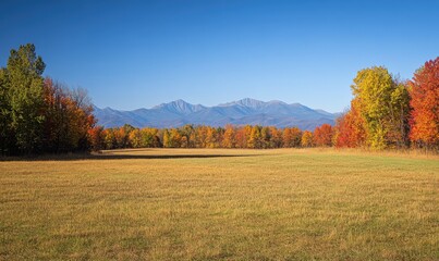 Autumn landscape, open field