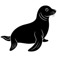 Hawaiian Monk Seal silhouette