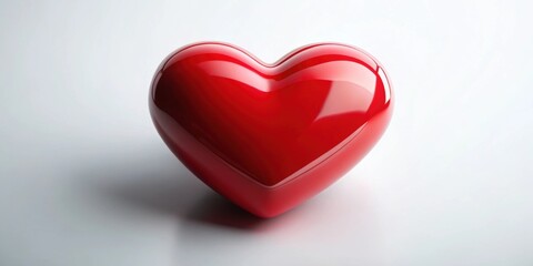 Obraz premium Vibrant red heart symbolizing love and affection, passion, romance, Valentine's Day, emotion, symbol, love