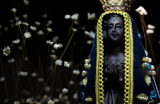 A santa imagem de Nossa Senhora Aparecida, a santa padroeira do Brasil
