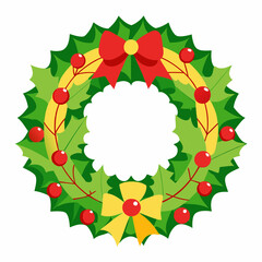 Christmas wreath illustration