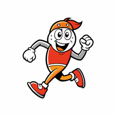 Naklejka premium cartoon character running