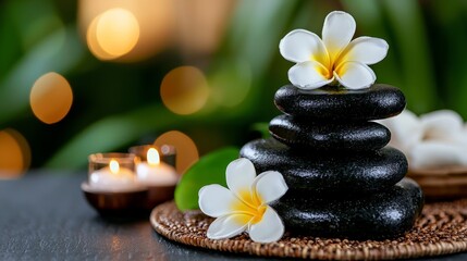 Resort spa with hot stone massages and aromatic oils.