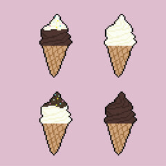 ICE CREAM SWEET PIXEL ART