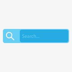 A simple search bar design with a magnifying glass icon and placeholder text.