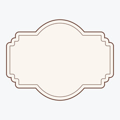 A decorative blank label with an ornate border for customization.