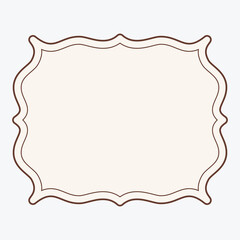 A decorative blank frame with a wavy border, suitable for text or design elements.